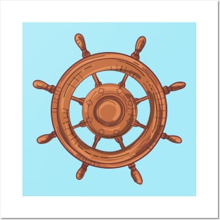 Vintage Ship Wheel Posters and Art